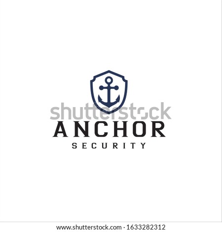 logo and symbol anchor shield for security for your company