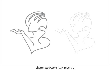 logo, symbol of a beautiful girl