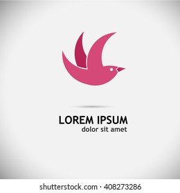 logo is a symbol of a bird. Vector