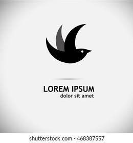 logo is a symbol of a bird. Vector