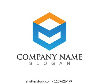 logo and symbol Business abstract design template 
