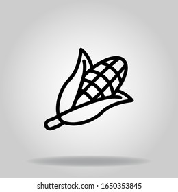 Logo oder Symbol für Mais mit schwarzer Linie