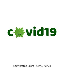 Logo and symbol for Covid19 (Coronavirus) vector illustration, dangerous virus that worries the World