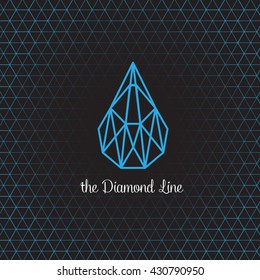 Logo and symbol design about line of diamond shape. vector file
