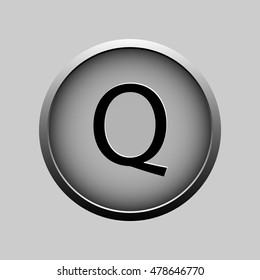 logo symbol design, alphabet Q vector illustration