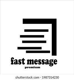 logotipo y diseño de símbolos de mensajes instantáneos
