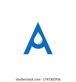 logo symbol design vector symbol graphic idea creative abstract letter a water