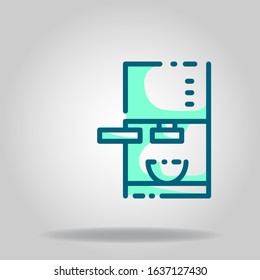 Logo or symbol of espresso icon with twotone blue color style
