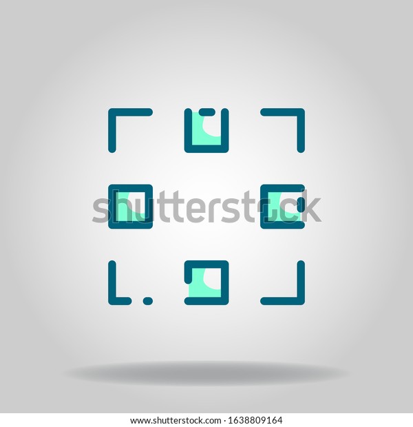 Logo Symbol Focus Point Icon Two Stock Vector Royalty Free