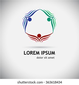 logo is a symbol of friendship of the people. Vector
