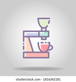 Logo or symbol of grinder 3 icon with pastel color or flat style
