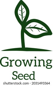 Logo symbol growing seeds for your business.