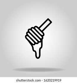 Logo or symbol of honey icon with black line style
z