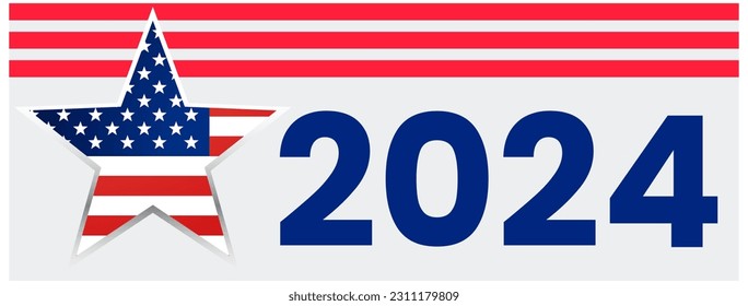 Logo  symbol  icon design for 2024 election year. Logo symbol icon design for American USA Presidential 2024 election year.