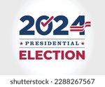 Logo symbol icon design for American (USA) Presidential 2024 election year.