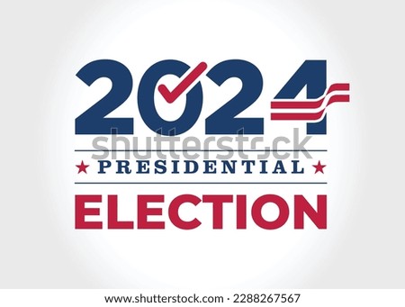 Logo symbol icon design for American (USA) Presidential 2024 election year.