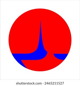 Logo, símbolo, icono de las olas del océano en círculo