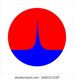 Logo, symbol, icon of ocean waves in circle