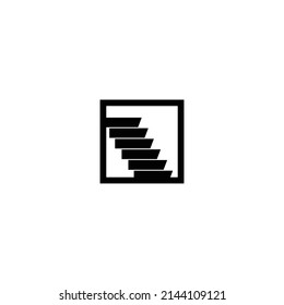 logo, symbol or ladder icon, describes an achievement, plan, step, progress, improvement and growth