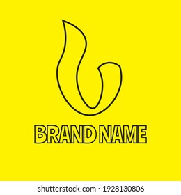 logo symbol line water simple for branding