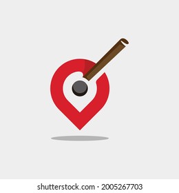 Logo or symbol of the location in which there is a match. suitable for business or graphic needs about it.