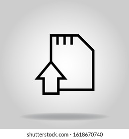Logo or symbol of memory icon with black line style

