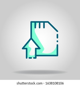 Logo or symbol of memory icon with twotone blue color style
