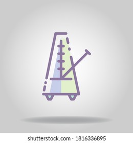 Logo or symbol of metronome icon with pastel color or flat style
