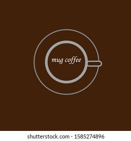 logo symbol mug coffee design vector  brown art