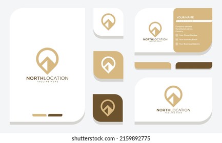 símbolo de logotipo elemento de navegación diseño mapa de viajes.logotipo y tarjeta de visita
