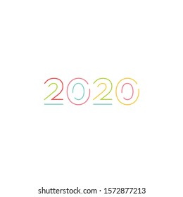 logo and symbol of new year two thousand and twenty