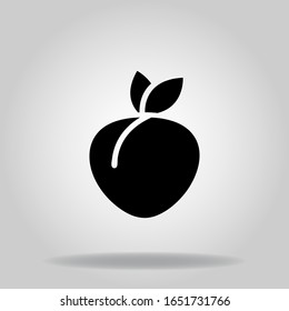 Logo or symbol of peach icon with glyph style