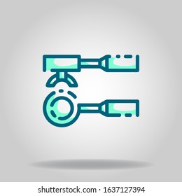 Logo or symbol of portafilter icon with twotone blue color style
