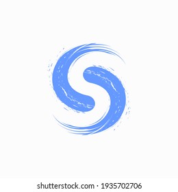logo symbol of a rotating typhoon character