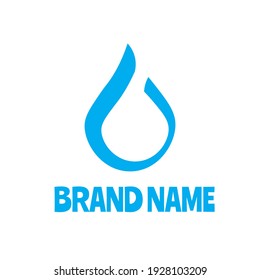 logo symbol simple water blue for branding