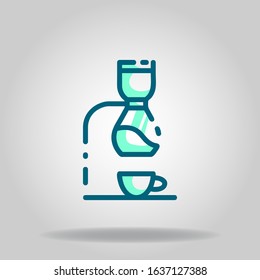 Logo or symbol of siphon icon with twotone blue color style
