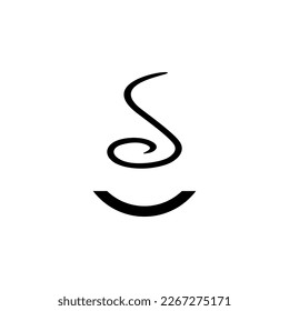 The logo is a symbol of smile and coffee cup.