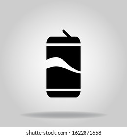 Logo or symbol of soft drink icon with black fill style
