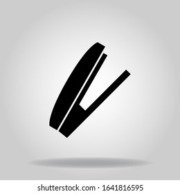 Logo or symbol of stapler icon with black fill style
