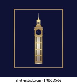 logo and symbol statue famous historical tower for tourist architecture gold luxury