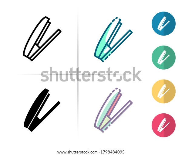 Logo Symbol Stepler Icon Outline Black Stock Vector (Royalty Free ...