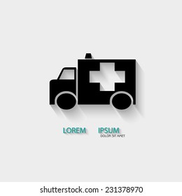 Logo symbol stylized ambulance vector