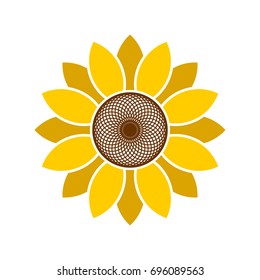 Logo and symbol of sunflower for Thanksgiving Day