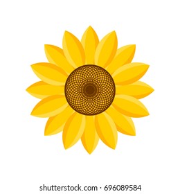 Logo and symbol of sunflower for Thanksgiving Day