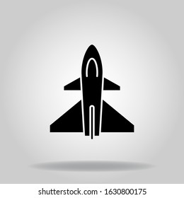 Logo or symbol of supersonic icon with black fill style
