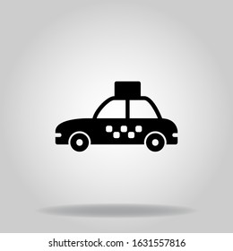 Logo or symbol of taxi icon with black fill style
