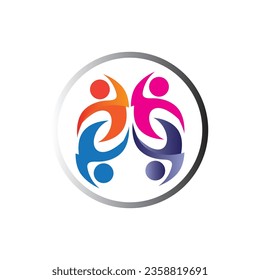 logo and symbol of team work  design template