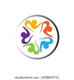 logotipo y símbolo de la plantilla de diseño de trabajo en equipo
