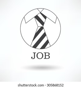 The logo symbol ,tie office job. Form element icon vector.