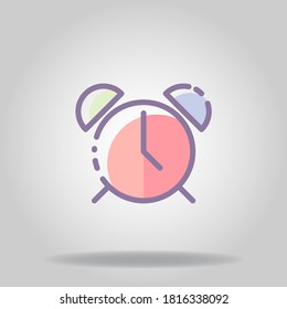 Logo or symbol of time icon with pastel color or flat style
